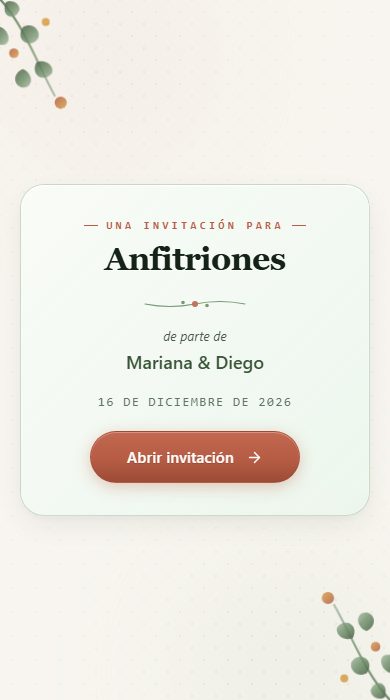 Vista previa de acuarela botanica invitapp slideshow