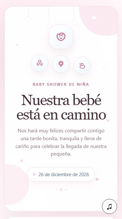 Vista previa de baby shower niña