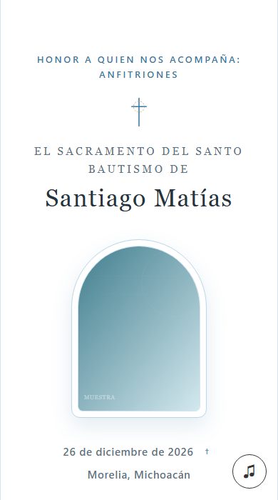 Vista previa de bautizo niño